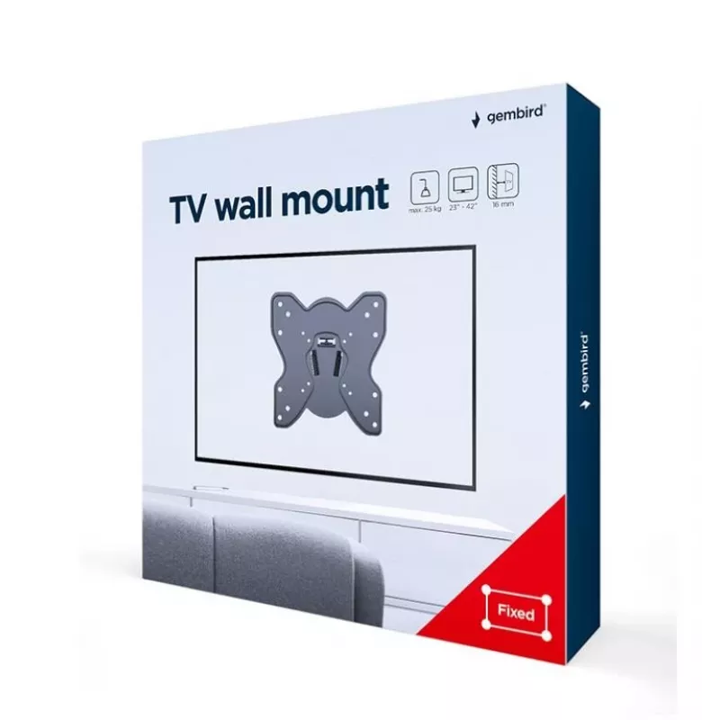 TV komplekta sienas stiprinājums 23-42/WM-42F-03 GEMBIRD