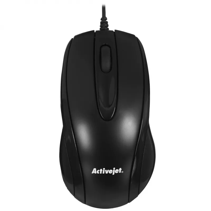 Activejet AMY-083 pele ar vadu USB (optiska; 1000 DPI; melna)