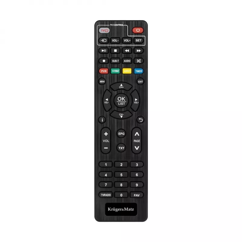 Mini DVB-T2 H.265 HEVC uztvērējs KRUGER & MATZ KM9998, 470–862 MHz, 1 uztvērējs, HDMI, USB, 720p