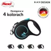 Flexi automātiskā pavada Melns Design S 5 m, zila