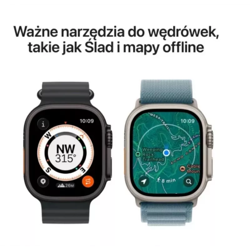Viedpulkstenis Apple Watch Ultra 3 GPS + Cellular 49mm melns titāna korpuss ar melnu Alpine Loop siksnu (Liela)