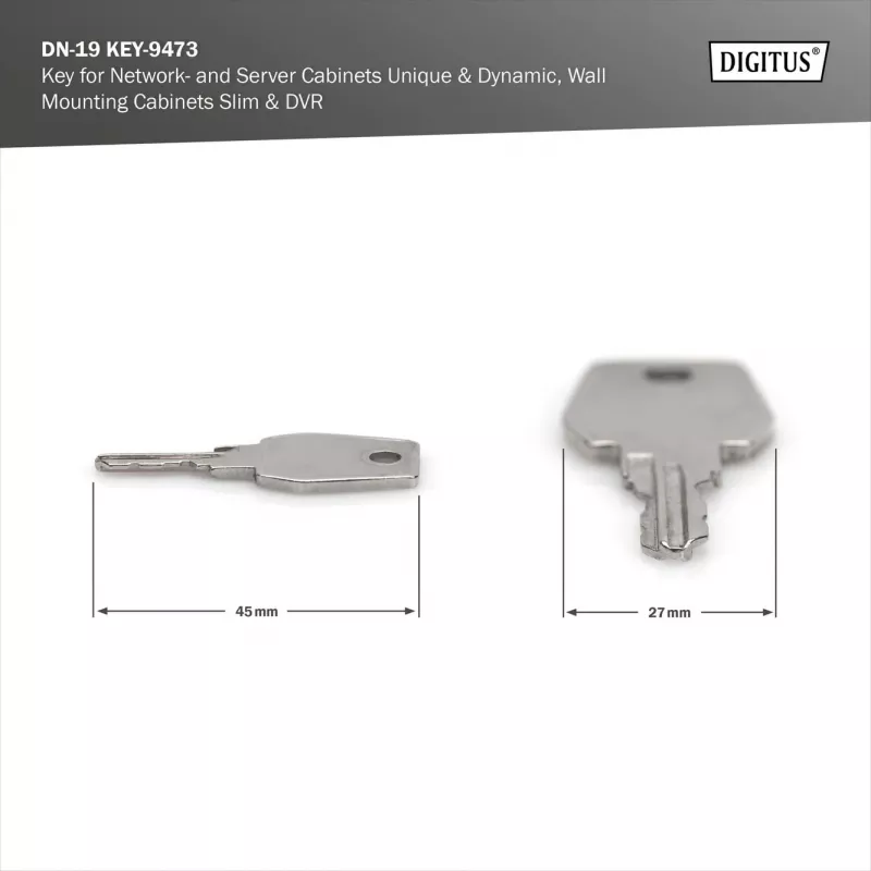 Atslēga tīkla un serveru skapjiem Digitus DN-19 KEY-9473