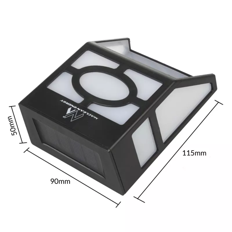 Saules dārza lampa MACLEAN MCE171 komplekts 2 gab. LED ar saules enerģiju darbināmas āra gaismas