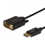 SAVIO DisplayPort–VGA (D-Sub) kabelis, 1,8 m, melns