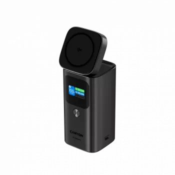 CANYON Qi2 magnētiskais barošanas bloks OnPower 150 15000mAh Alumīnijs Tumši pelēks
