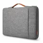 Plānais futrālis Inateck LB02006 portatīvajiem datoriem ar ekrānu līdz 40,6 cm (16 inch), pelēks, pārnēsāšanas rokturis