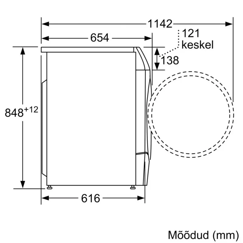 Bosch WNC254A0SN Veļas mašīna ar žāvētāju 10,5 kg / 6 kg 1400 RPM