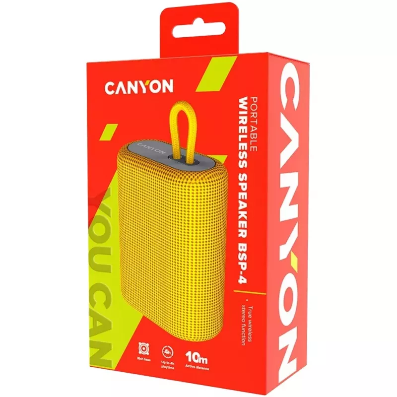 Stereo Portable Speaker Canyon BSP-4 dzeltena