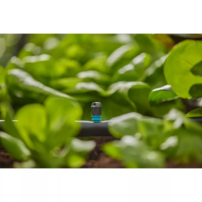 Apūdeņošanas pilinātājs Gardena 13318-20 gala līnijas montāžai melnā plastmasā