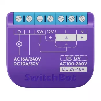 Viedais releja slēdzis SwitchBot Relay W5502300 sprieguma brīvs kontakts vadu ierīču tālvadībai