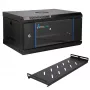 EXTRALINK LITE 4U 530X400 PIENĀRĒJAMS RACKMONTĀŽAS SKAPIS MELNS AR PLAUKTU