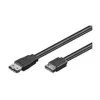 Wentronic Goobay HDD eSATA kabelis 1.5GBits / 3GBits / 6GBits, melns, 0.5 m - SATA L-Type spraudnis > eSATA I-Type spraudnis (93246)