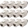 Keystone modulis DIGITUS CAT 6A ekranēts ar inteliģentu kabeļu pārvaldnieku, plakans RJ-45, 14,5×34,5×21 mm — 12 gab.