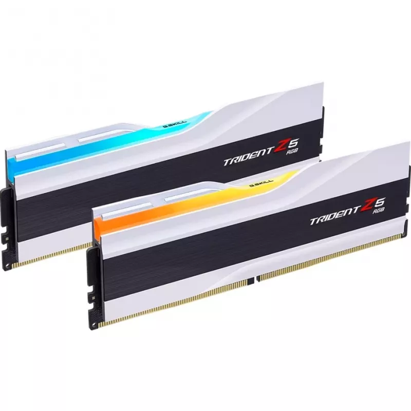 G.Skill Trident Z5 RGB - DDR5 - komplekts - 48 GB: 2 x 24 GB - DIMM 288-PIN - 8200 MHz / PC5-65600 - CL40 - 1.35 V - bezbufera - on-die ECC - matēti balts (F5-8200J4052F24GX2-TZ5RW)