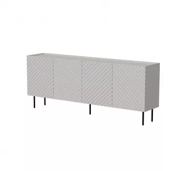 Kumode Cama Meble LUCCA 4D — 200 x 40 x 80 cm, kašmira krāsa, skaidu plātne