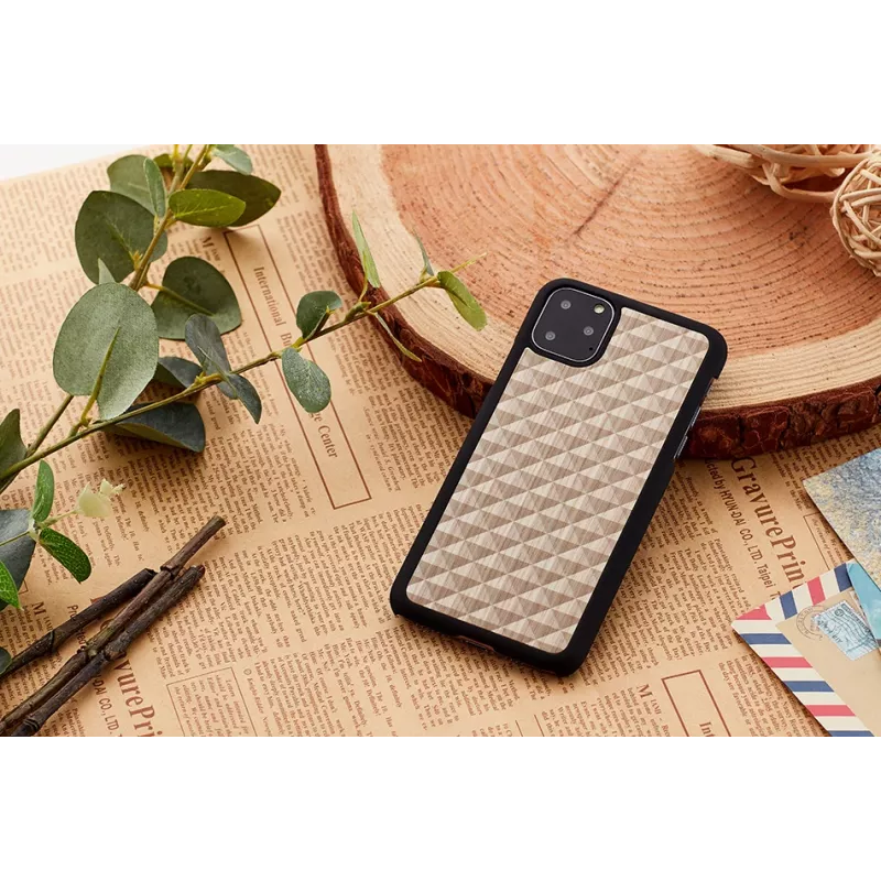 Viedtālruņa maciņš “man and wood” iPhone 11 Pro bruņu stila melns — aizsargājošs ciets vāciņš, triecienu absorbējošs