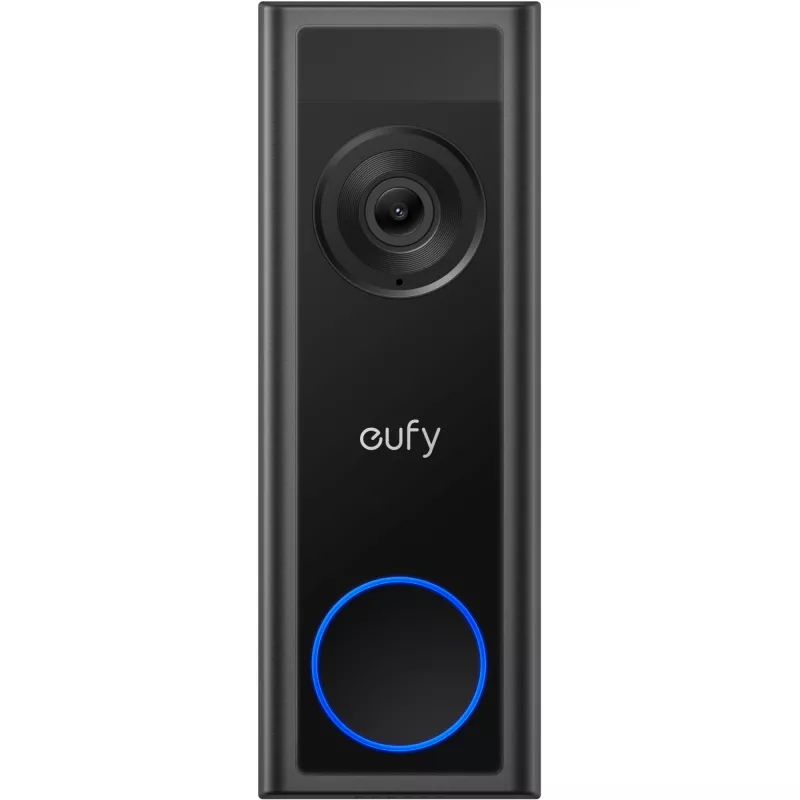 Video durvju zvans Eufy C31 2K ar MicroSD atbalstu, 2560×1440, 6500 mAh, vadu un bezvadu, melns