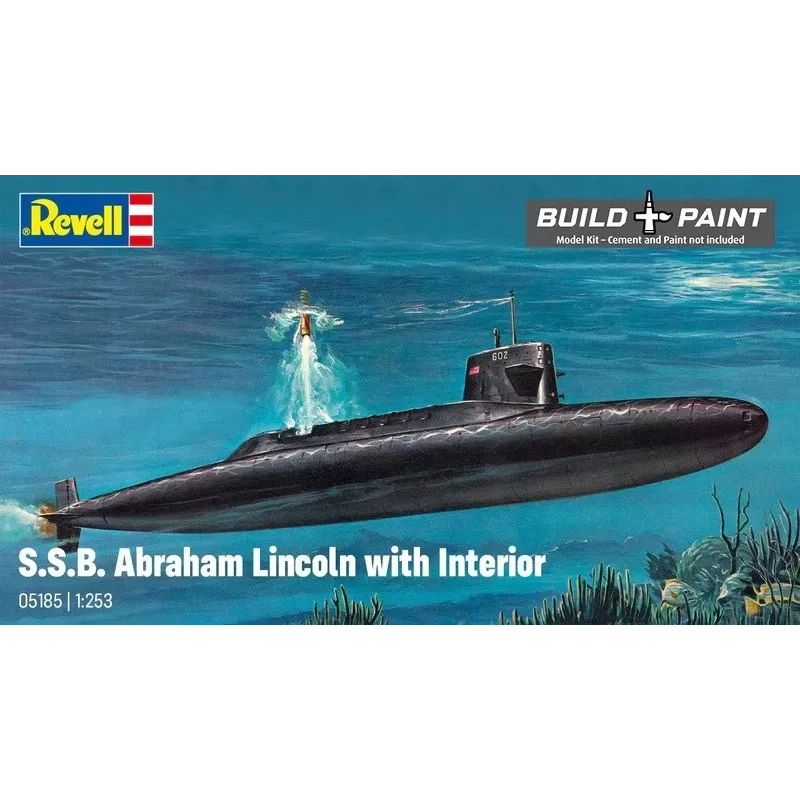 Plastmasas kuģa modelis REVELL S.S.B. Abraham Lincoln 1/253 mērogā