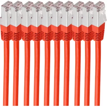 shiverpeaks BS75711-H0.25R-SET10 tīkla kabelis sarkans 0,25 m Cat6 S/FTP (S-STP) (BS75711-H0.25R-SET10)