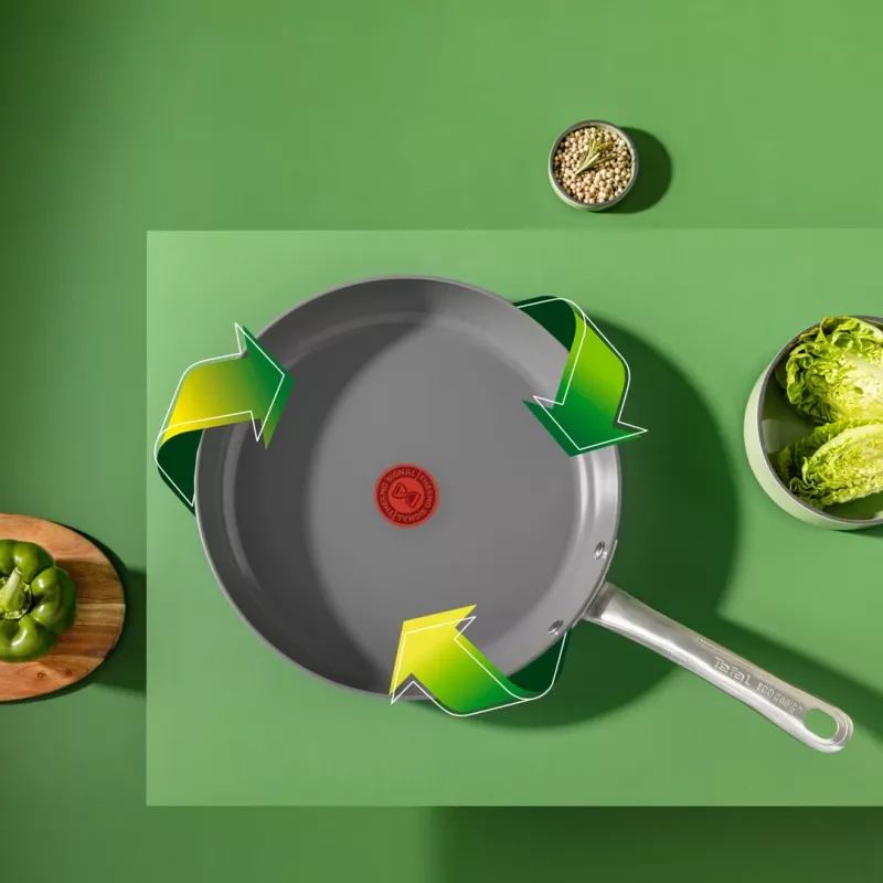 Cepamā panna Tefal Renewal C4260443 24 cm — alumīnijs, keramikas nepiedegošais pārklājums, piemērota indukcijai, Thermo-Spot