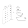 Maclean MC-130 WD koka dēlis-organizators, 40x60 cm, līdz 20 kg