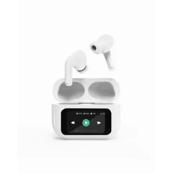 Austiņas BLUETOOTH/BALTS TWS-LCD-ANC-01-W Gembird