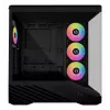 PC Case Lian Li Vector V100 Midi Tower — Melns ar caurspīdīgu paneli, atbalsta 3×120mm sānu + 1×120mm aizmugurējo ventilatoru, 3,5 collu HDD, 2,5 collu SSD, 235,5×446×484,6 mm