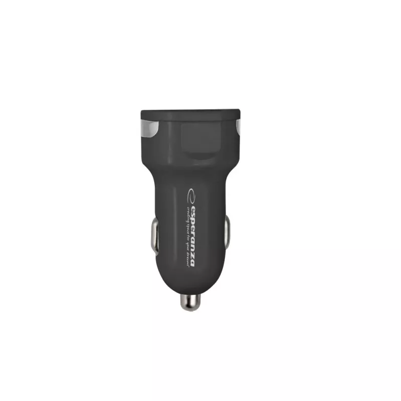 Automašīnas lādētājs ESPERANZA EZ110 melns — 12–24V ieeja, 2× USB-A 2.1A, Quick Charge 3.0, 36W