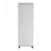 Rack cabinet LANBERG FF01-8047-12SL 47U 800x1000 mm pelēks ar priekšējām un aizmugurējām stikla durvīm un LCD paneļa vietu