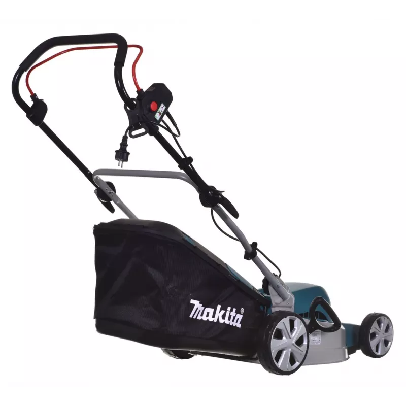 MAKITA ELEKTRISKAIS ZĀLES PĻĀVĒJS 1600 W 41 cm TĒRAUDA KORPUSS ELM4121