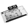 Grafikas kartes ūdens bloks Alphacool Core RX 9070 XT Hellhound+ Transparent Chrome ar aizmugures plāksni