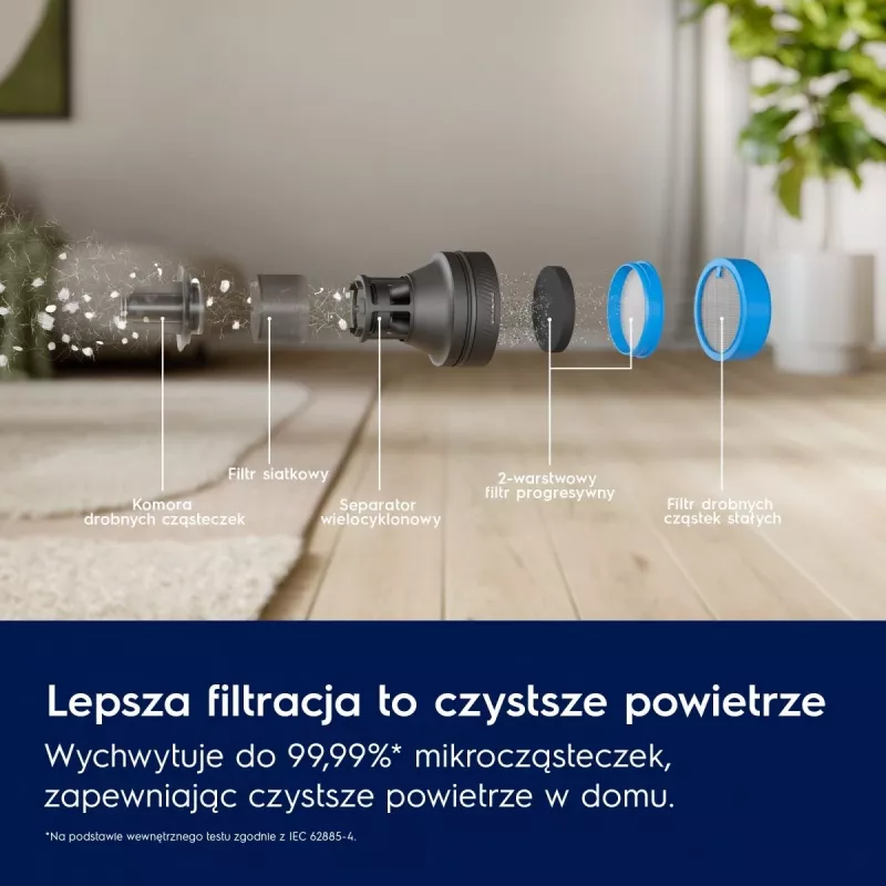 Electrolux EP82AB25UG nūjas putekļsūcējs/elektriskā slota Baterija Sausā Cikloniskais Bez maisiņa 0.4 L 100 W Pelēks