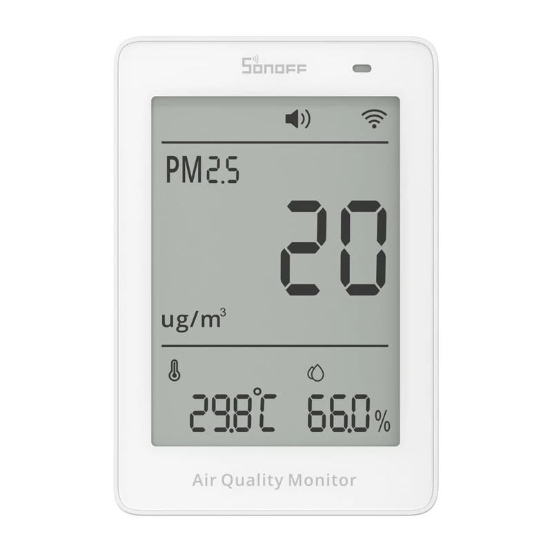 Gaisa kvalitātes mērītājs WiFi LCD Sonoff AirGuard PM2.5 SAWF-07P