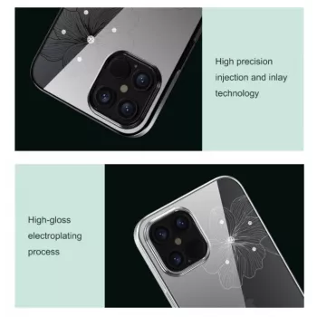 Aizsargtelefona maciņš Devia Crystal Flora iPhone 12 mini — melns