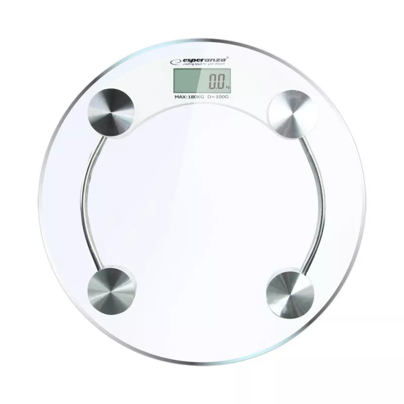 Esperanza EBS007W personīgie svari Circle White elektroniskie personīgie svari
