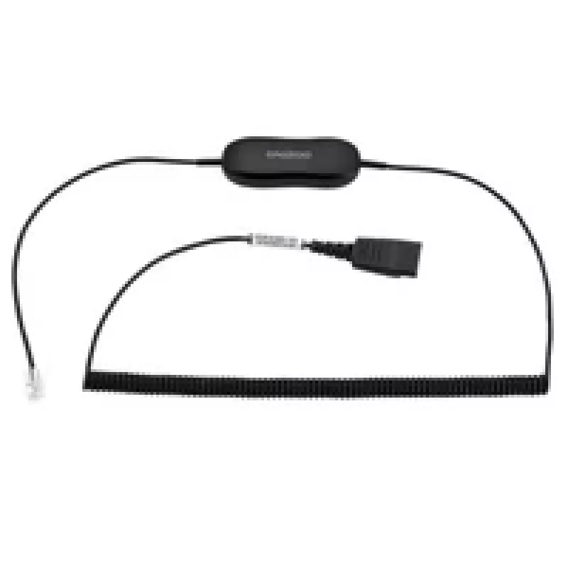 Jabra GN1218 AC 2m spirālvads, kabelis, melns