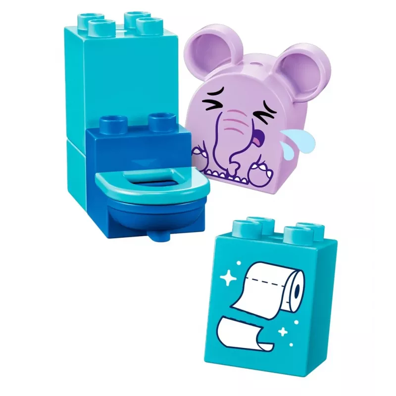 LEGO DUPLO Vannas laika komplekts 10413 — peldēšanās tematikas rotaļu komplekts mazuļiem, 15 gab., ieteicamais vecums 1,5+