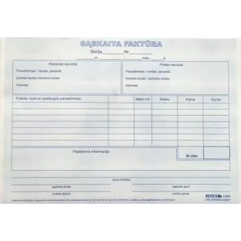 Sąskaita faktūra, A5, 2x50 0720-042