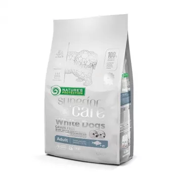 Sausā suņu barība nature's protection Superior Care balta Dogs bez graudiem pieaugušiem mazu šķirņu suņiem ar zivs garšu 1,5 kg