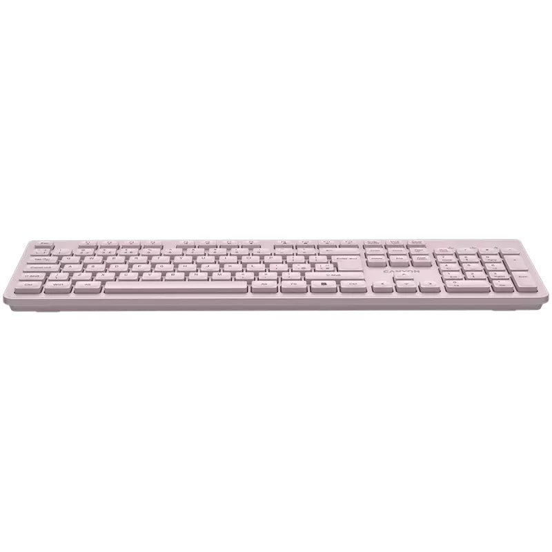 Bezvadu tastatūra CANYON HKB-W01 — UK/US izkārtojums, bēša, darbināma ar AAA baterijām