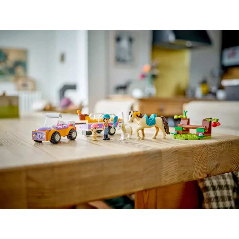 LEGO Friends Zirga un ponija piekabes dzīvnieku rotaļlietu komplekts 42634
