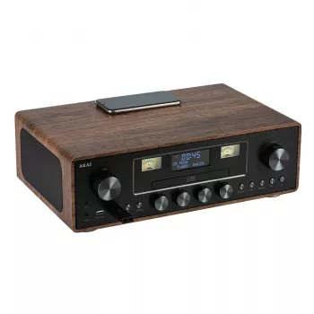Mikro Hi-Fi sistēma AKAI AM-100 RHAPSODY — kompakta audio mini sistēma ar integrētu pastiprinātāju un CD/USB atskaņošanu