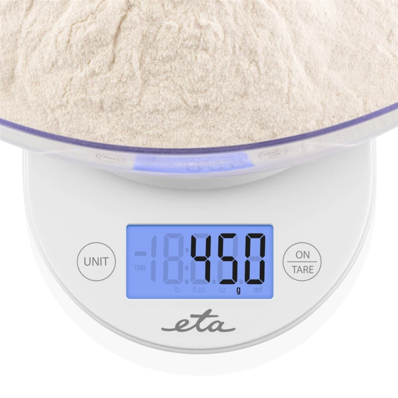 ETA | Virtuves svari ar bļodu | ETA577090000 Mari | Iedaļa 1 g | Displeja tips LCD | Balts