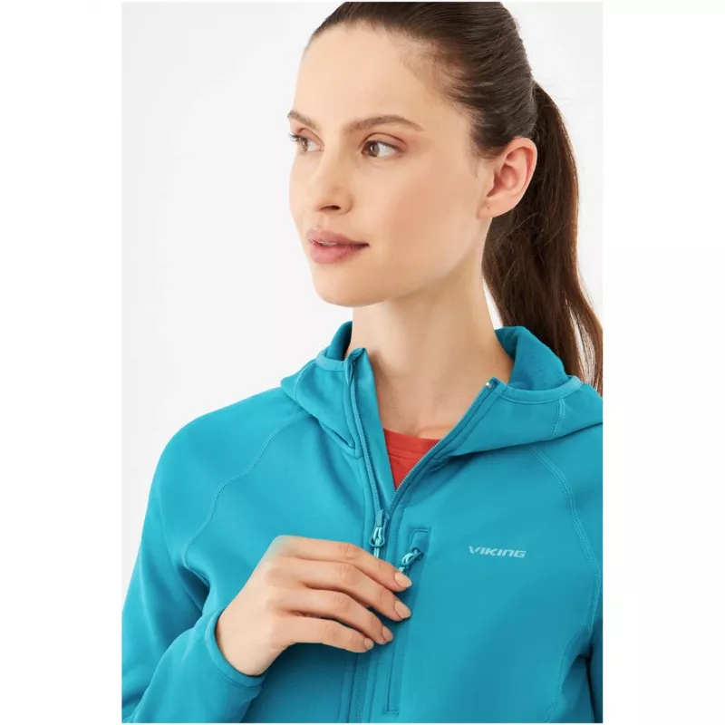 Hoodie Viking Jukon Lady S, sieviešu starpslāņa kapuce, zāles zaļa, Polartec, S izmērs