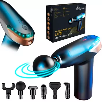 Masāžas pistole Extralink MSG-02-LITE 3200 RPM 6 uzgaļi