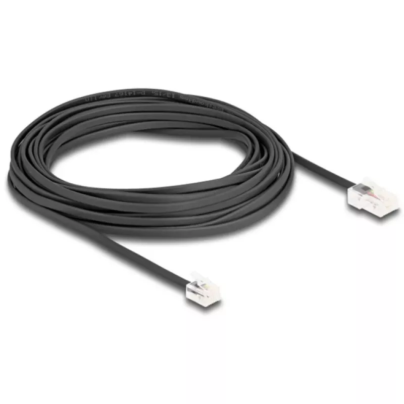 DeLOCK tālruņa kabelis RJ45 spraudnis uz RJ11 spraudni melns 10 m