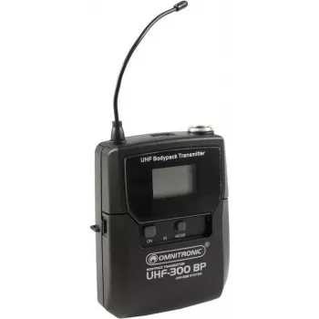 Bezvadu mikrofonu Omnitronic UHF-300 jostas raidītājs 823–832 / 863–865 MHz