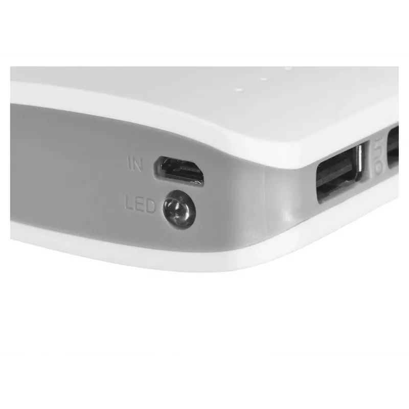 Pārnēsājamais lādētājs Esperanza EMP106WE Radium — 8000 mAh, 3 ierīču izeja, Micro-USB ieeja, 5V/2A & 5V/1.5A/1A izejas, pelēks