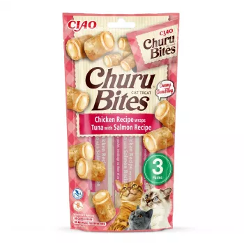 INABA Churu Bites vista ar tunci un lasi - kaķu našķi - 3x10 g