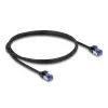 Tīkla kabelis DeLOCK RJ45 Cat.6A S/FTP plāns 1m Melns